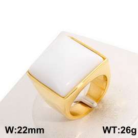 Stainless Steel Stone&Crystal Ring