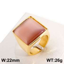 Stainless Steel Stone&Crystal Ring
