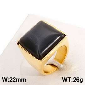 Stainless Steel Stone&Crystal Ring