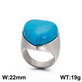 Stainless Steel Stone&Crystal Ring