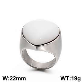 Stainless Steel Stone&Crystal Ring