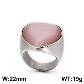 Stainless Steel Stone&Crystal Ring