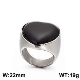 Stainless Steel Stone&Crystal Ring