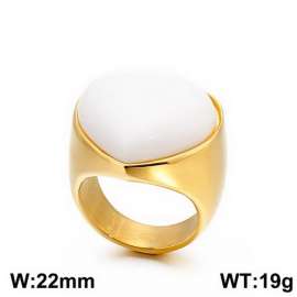 Stainless Steel Stone&Crystal Ring
