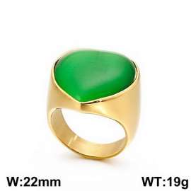 Stainless Steel Stone&Crystal Ring