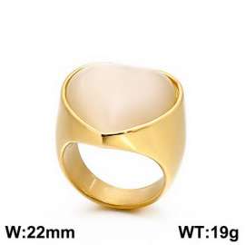 Stainless Steel Stone&Crystal Ring