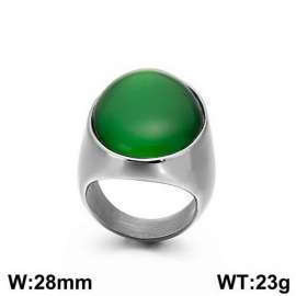 Stainless Steel Stone&Crystal Ring