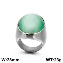 Stainless Steel Stone&Crystal Ring