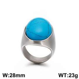 Stainless Steel Stone&Crystal Ring
