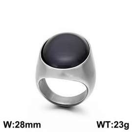 Stainless Steel Stone&Crystal Ring