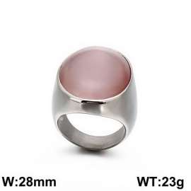 Stainless Steel Stone&Crystal Ring