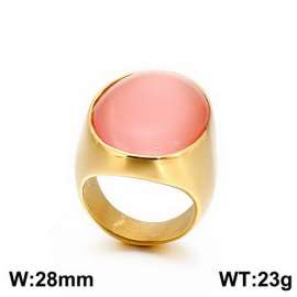 Stainless Steel Stone&Crystal Ring