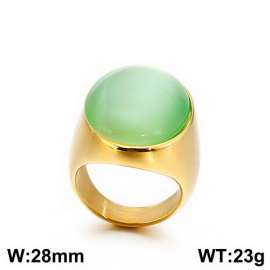 Stainless Steel Stone&Crystal Ring