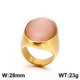 Stainless Steel Stone&Crystal Ring