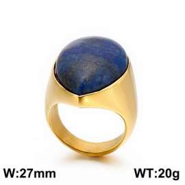 Stainless Steel Stone&Crystal Ring