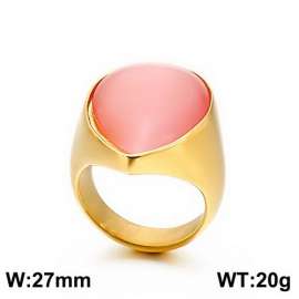 Stainless Steel Stone&Crystal Ring