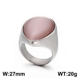 Stainless Steel Stone&Crystal Ring