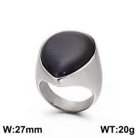 Stainless Steel Stone&Crystal Ring