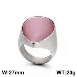 Stainless Steel Stone&Crystal Ring