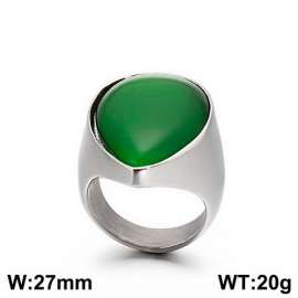 Stainless Steel Stone&Crystal Ring