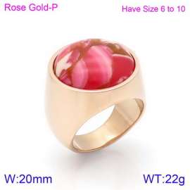Stainless Steel Stone&Crystal Ring