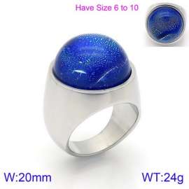 Stainless Steel Stone&Crystal Ring