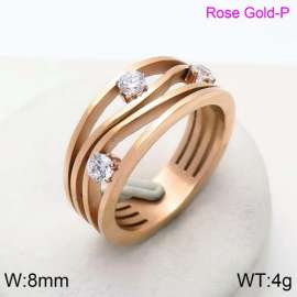 Stainless Steel Stone&Crystal Ring