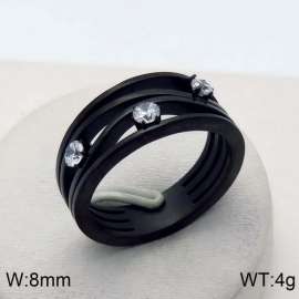 Stainless Steel Stone&Crystal Ring