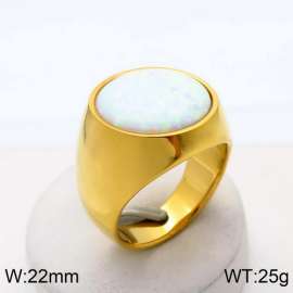 Stainless Steel Stone&Crystal Ring