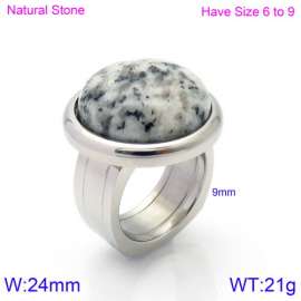 Stainless Steel Stone&Crystal Ring