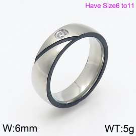 Stainless Steel Stone&Crystal Ring