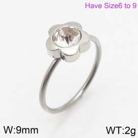 Stainless Steel Stone&Crystal Ring