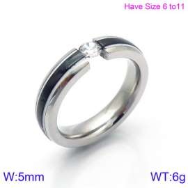 Stainless Steel Stone&Crystal Ring