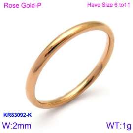 Stainless Steel Rose Gold-plating Ring