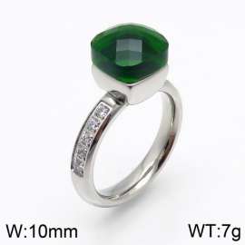 Stainless Steel Stone&Crystal Ring