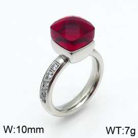 Stainless Steel Stone&Crystal Ring
