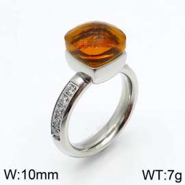Stainless Steel Stone&Crystal Ring