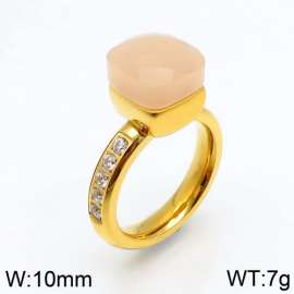 Stainless Steel Stone&Crystal Ring