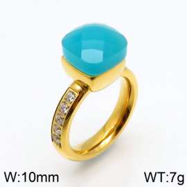 Stainless Steel Stone&Crystal Ring