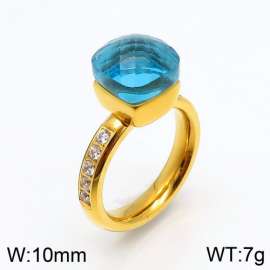 Stainless Steel Stone&Crystal Ring