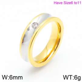 Stainless Steel Stone&Crystal Ring