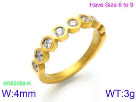 Stainless Steel Stone&Crystal Ring
