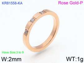 Stainless Steel Stone&Crystal Ring