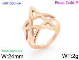 Stainless Steel Rose Gold-plating Ring