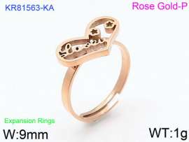 Stainless Steel Rose Gold-plating Ring