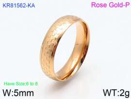 Stainless Steel Rose Gold-plating Ring