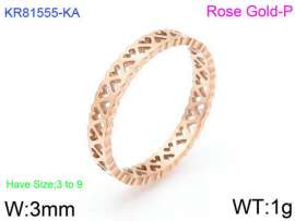 Stainless Steel Rose Gold-plating Ring