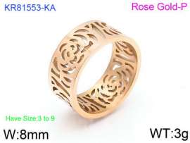 Stainless Steel Rose Gold-plating Ring
