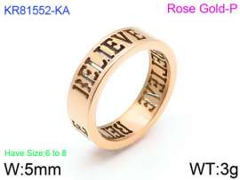 Stainless Steel Rose Gold-plating Ring