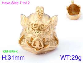 Stainless Steel Gold-plating Ring